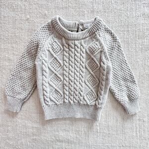 Jamie Kay Gray Cotton Sweater VGUC 12mo